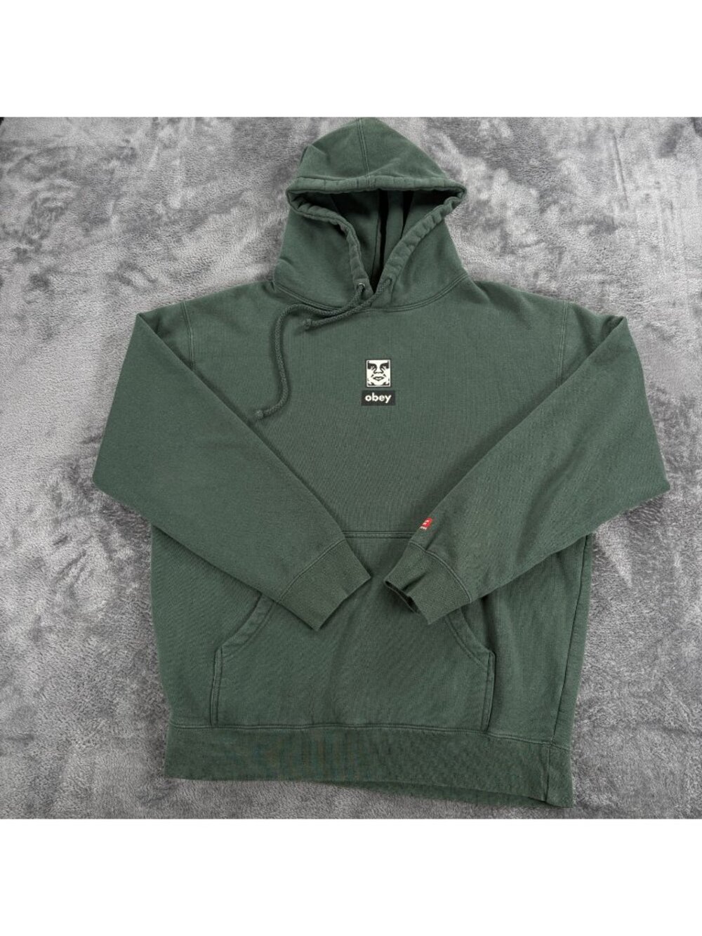 Obey Worldwide Hoodie Mens M Green 30 Years of Dissent Pullover Skate Streetwear